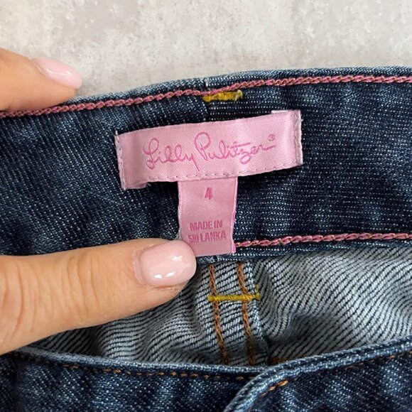 Lilly Pulitzer® Mid-Rise Straight Leg Medium Wash Jeans - Size 4 - GUC - Picture 4 of 6
